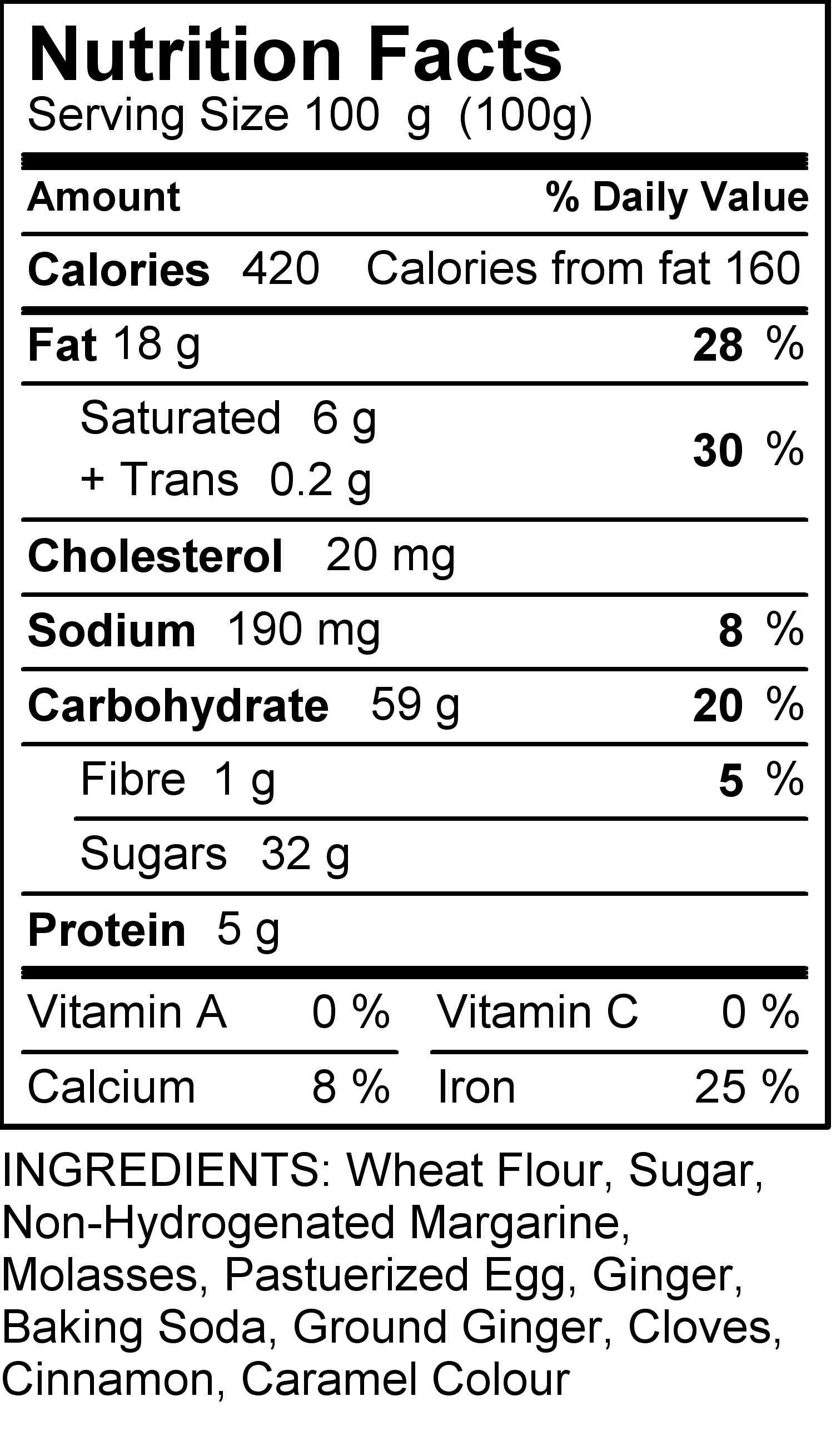 Trumps Foods Ginger Snap
